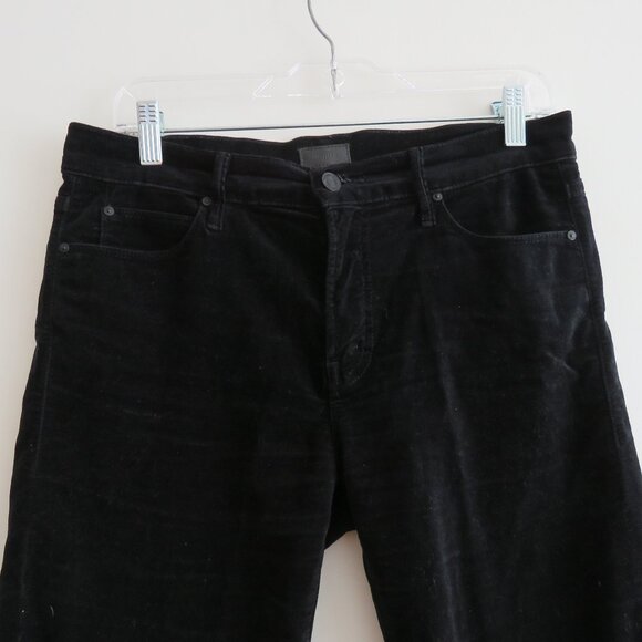 MOTHER The Charmer in My Life As A Snow Bunny Black Velvet Pants - Size 31 - Picture 3 of 13